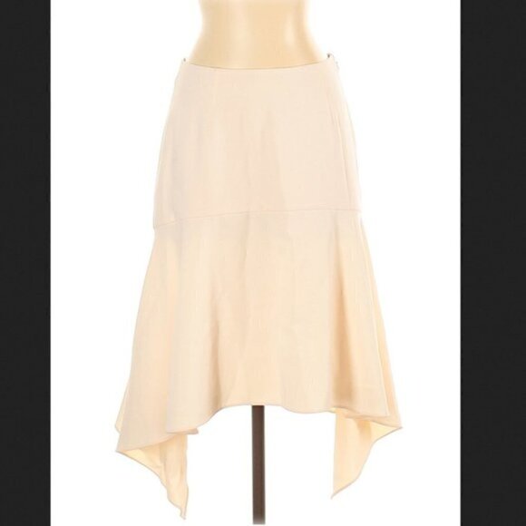 T by Alexander Wang Skirt 4 NWT Front Draped Sandstone Luxury - Picture 3 of 11